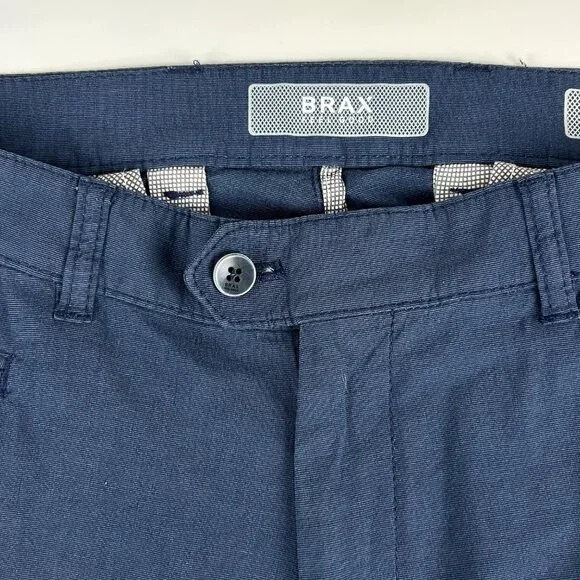 Brax Pants Men 37x29* Blue Everest Ultralight Chino Straight Regular Fit Stretch - Picture 4 of 15